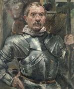 Lovis Corinth self portrait in armor Sweden oil painting artist